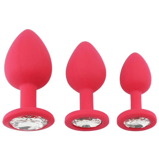 Set de 3 Plugs anaux en silicone taille S - M -L au Maroc – Livraison discrète