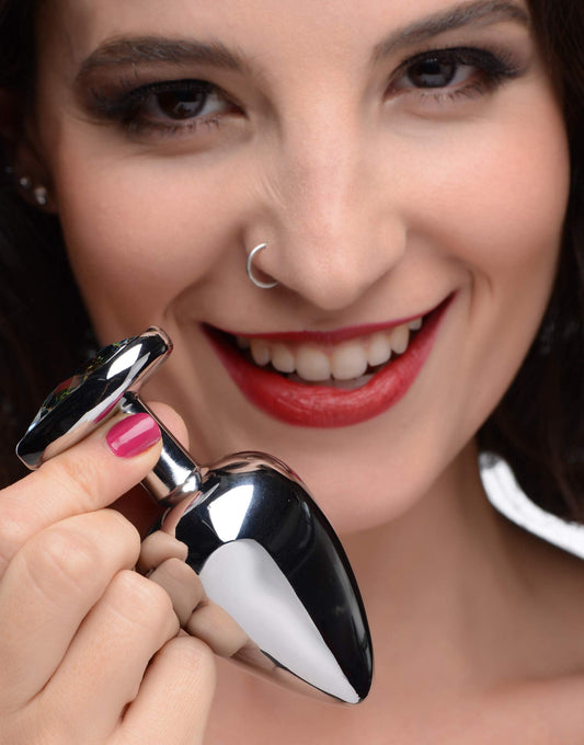 Plug anal en métal taille L au Maroc – Livraison discrète
